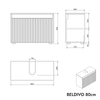 Mueble bajo de lavabo BELDIVO 80 cm