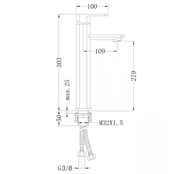 Grifo para lavabo de baño 1234