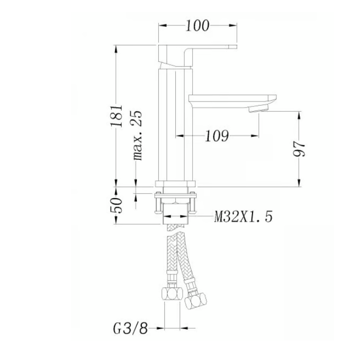 Grifo para lavabo de baño 1233