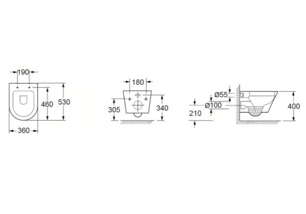 Inodoro suspendido rimless 1088R