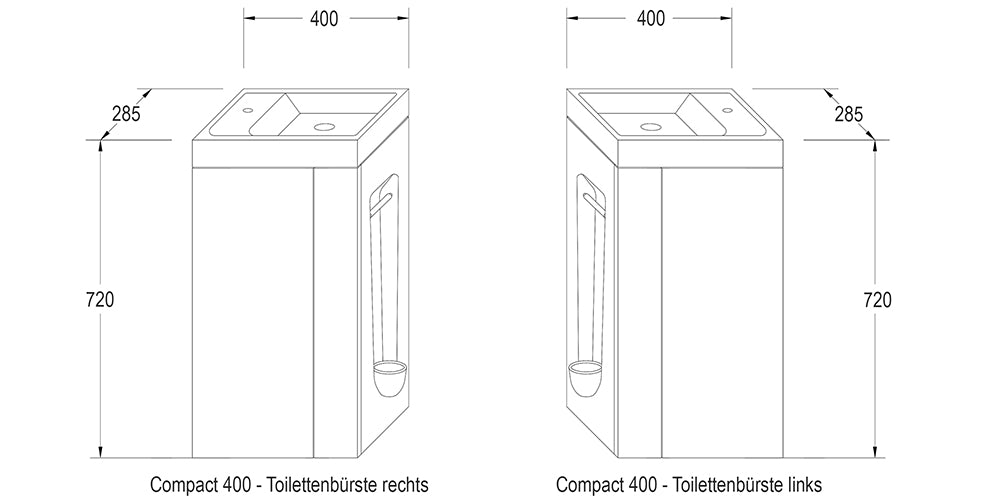 Conjunto de muebles de baño Compact 400