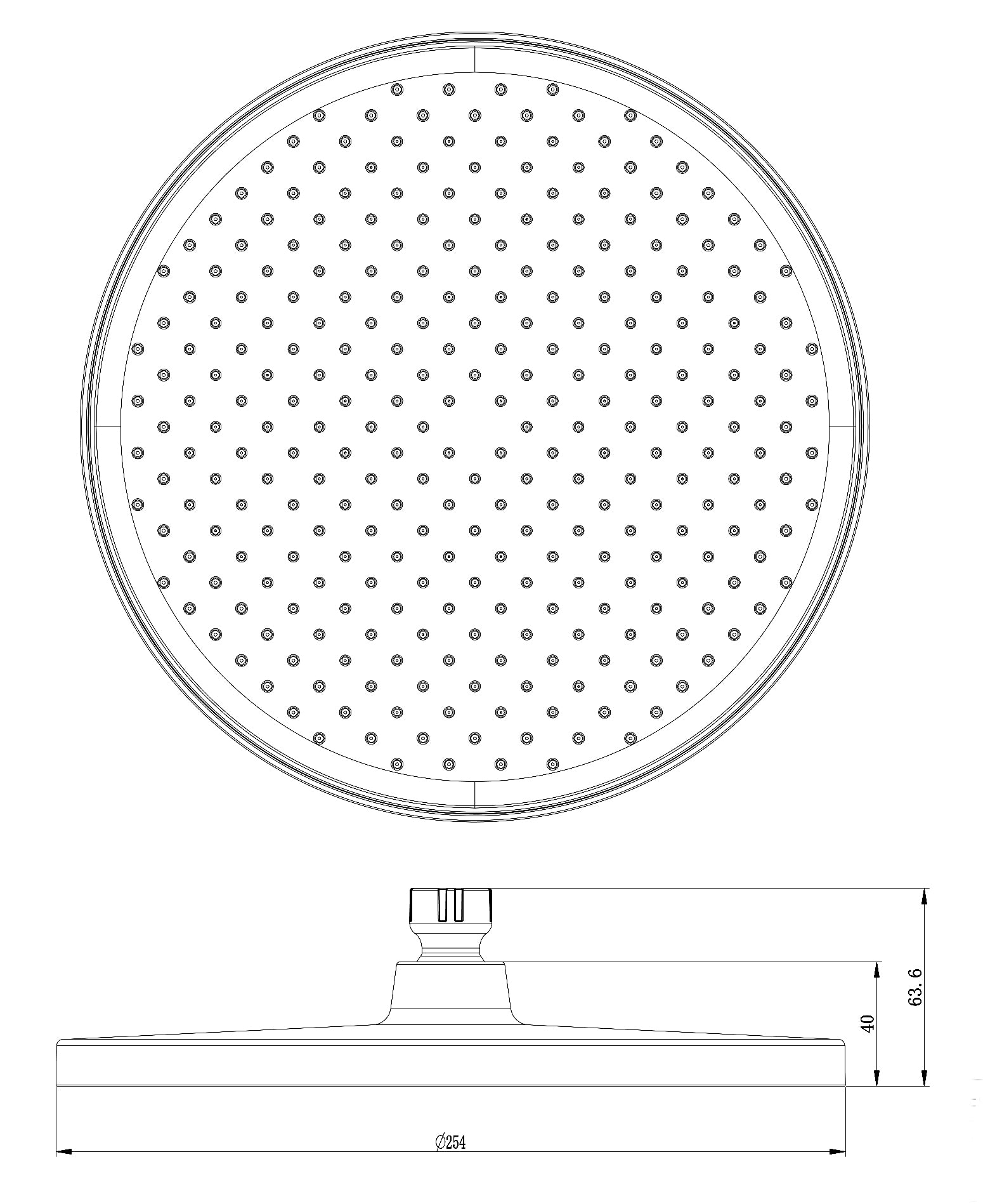 Columna de ducha de diseño Termostato 8221 BASIC