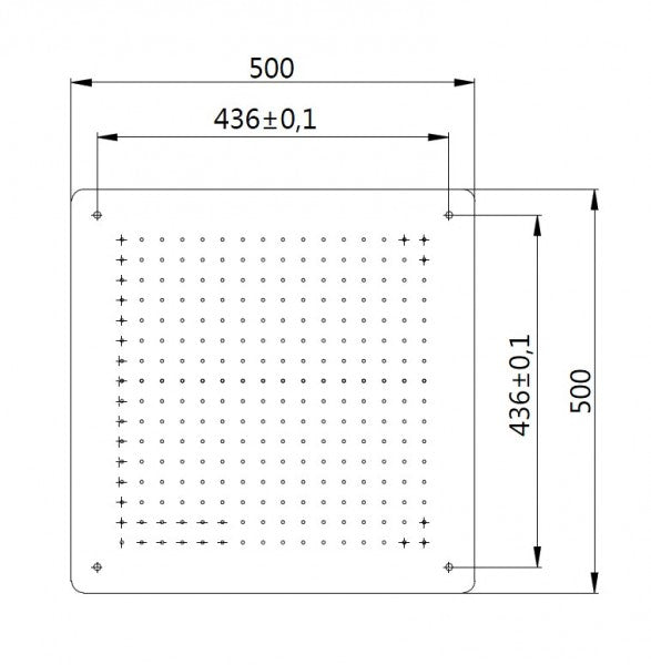 Cabezal de ducha cuadrado, extra-plano de acero inoxidable DPG5005