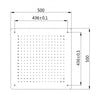 Cabezal de ducha cuadrado, extra-plano de acero inoxidable DPG5005