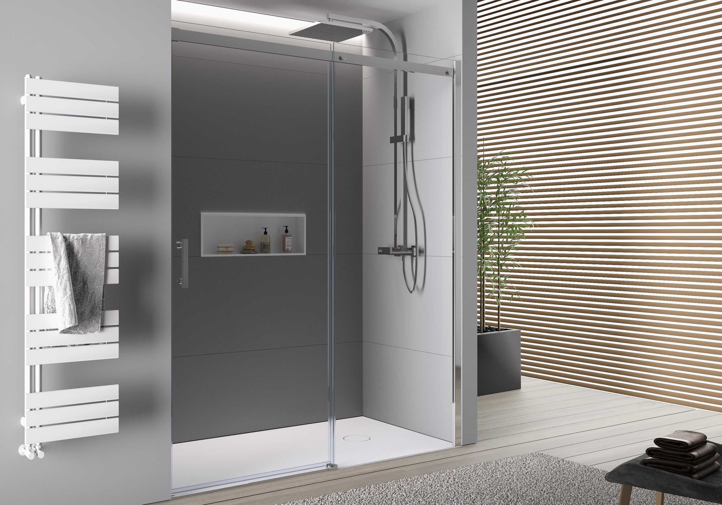 Ducha empotrada con puerta corredera DX806A FLEX