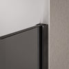 Walk-In 10mm nano cristal gris EX102 - perfil de acero inoxidable negro grafito cepillado - ancho seleccionable