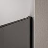 Walk-In 10mm nano cristal gris EX102 - perfil de acero inoxidable negro grafito cepillado - ancho seleccionable