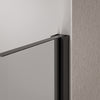 Mampara de ducha Walk-in Cristal nano transparente de 10 mm EX102 - 1 pared de cristal perfil de acero inoxidable negro mate - anchura seleccionable