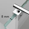 Mampara de ducha fija sin puerta - nano protección-cristal auténtico de 8 mm EX101 negro - cristal gris - anchura seleccionable 