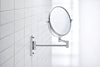 Espejo de tocador Duravit D-Code, giratorio, Ø 20 cm, cromado