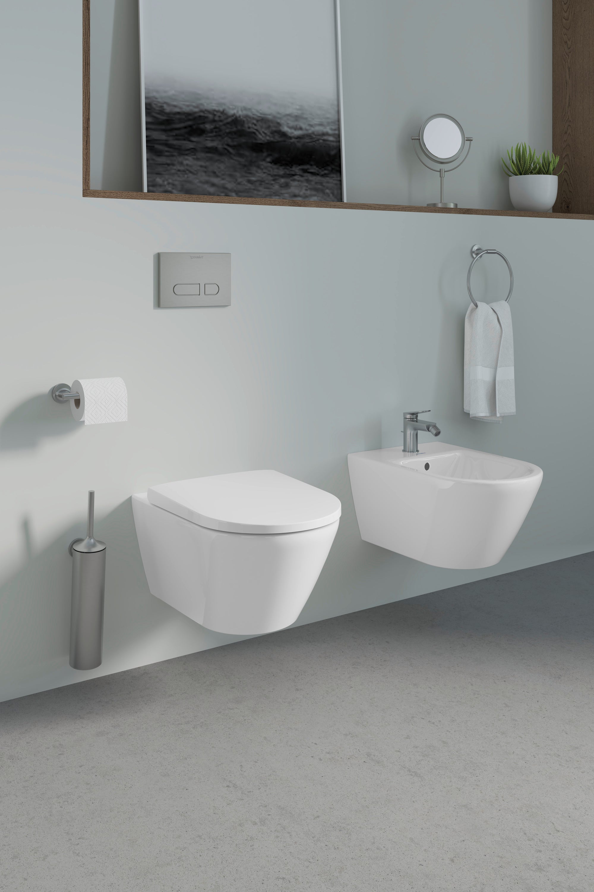 Duravit Wave Mezclador monomando para bidé con desagüe automático y barra de tracción - color seleccionable