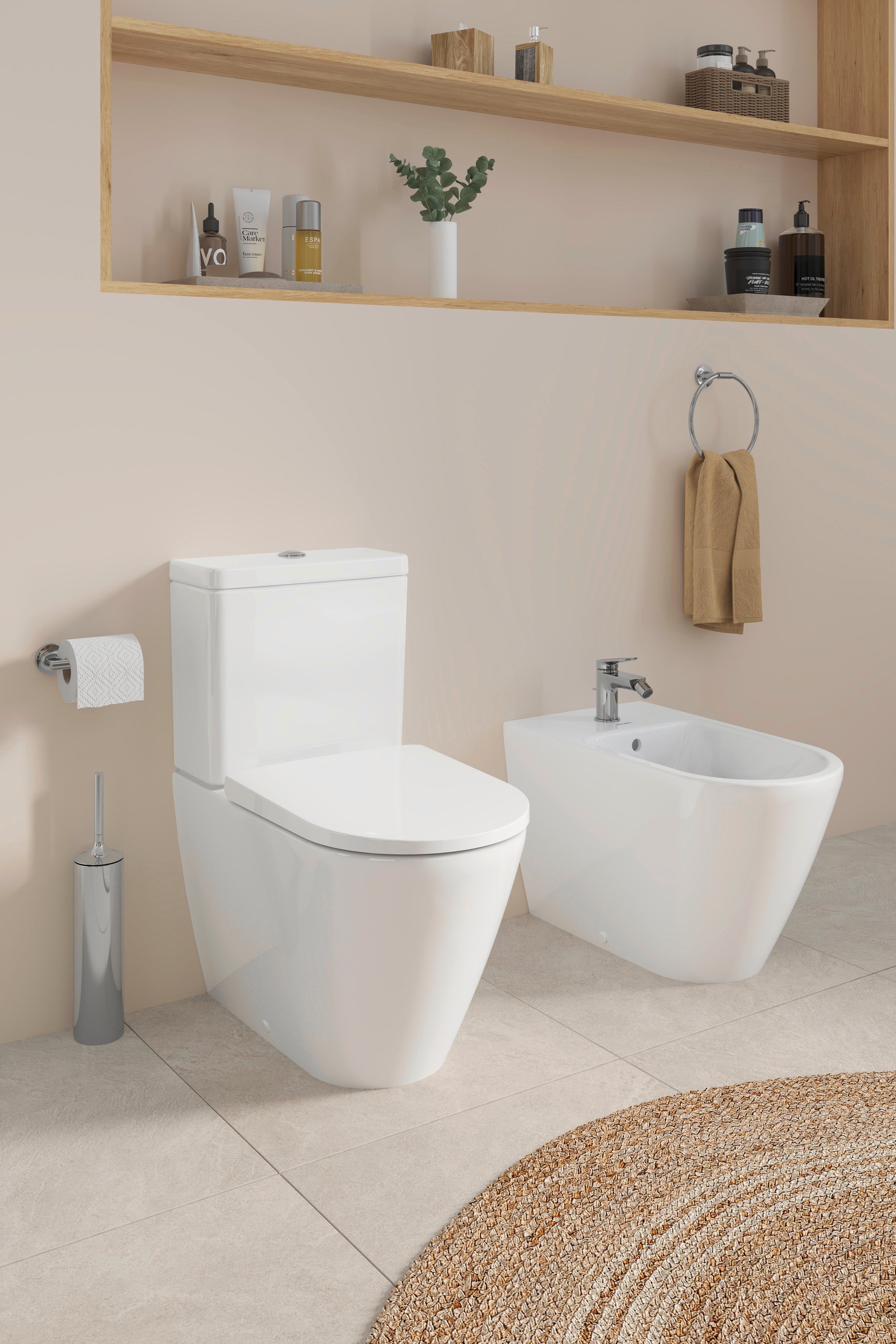 Duravit Wave Mezclador monomando para bidé con desagüe automático y barra de tracción - color seleccionable