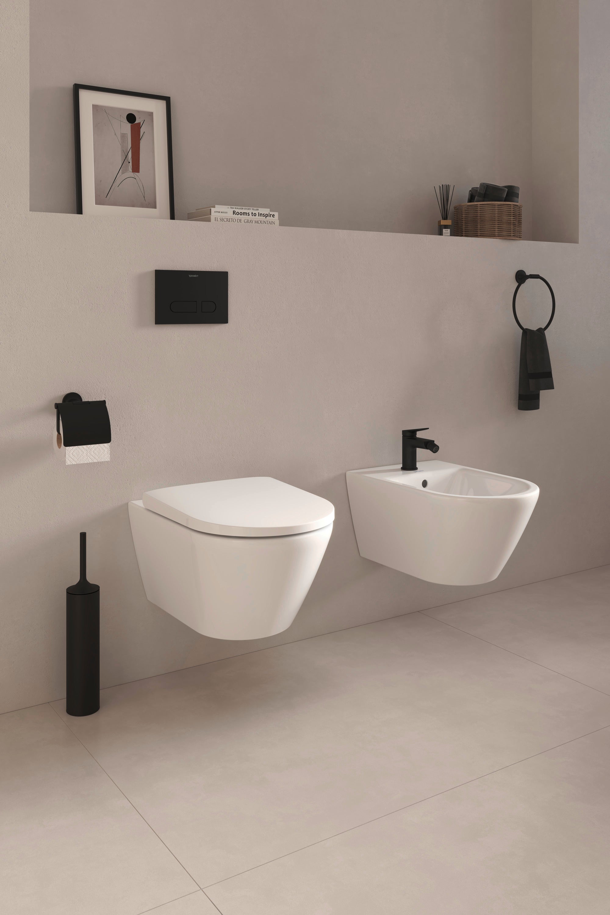 Duravit Wave Mezclador monomando para bidé con desagüe automático y barra de tracción - color seleccionable