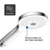 Sistema de ducha Duravit con termostato y repisa de vidrio