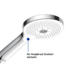 Sistema de ducha Duravit con termostato y repisa de vidrio