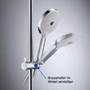 Sistema de ducha Duravit con termostato y repisa de vidrio