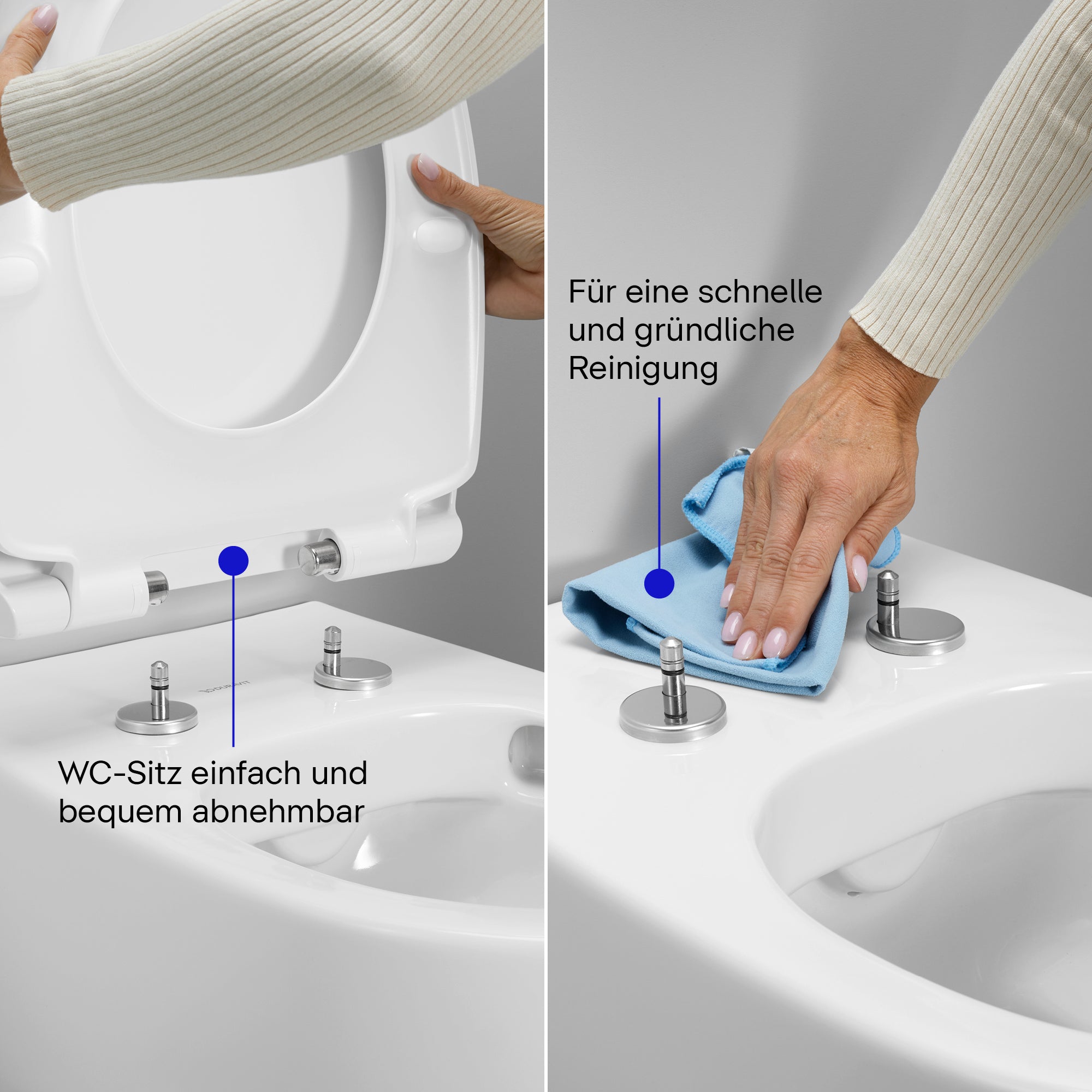 Asiento de inodoro universal Duravit Univavo con cierre amortiguado