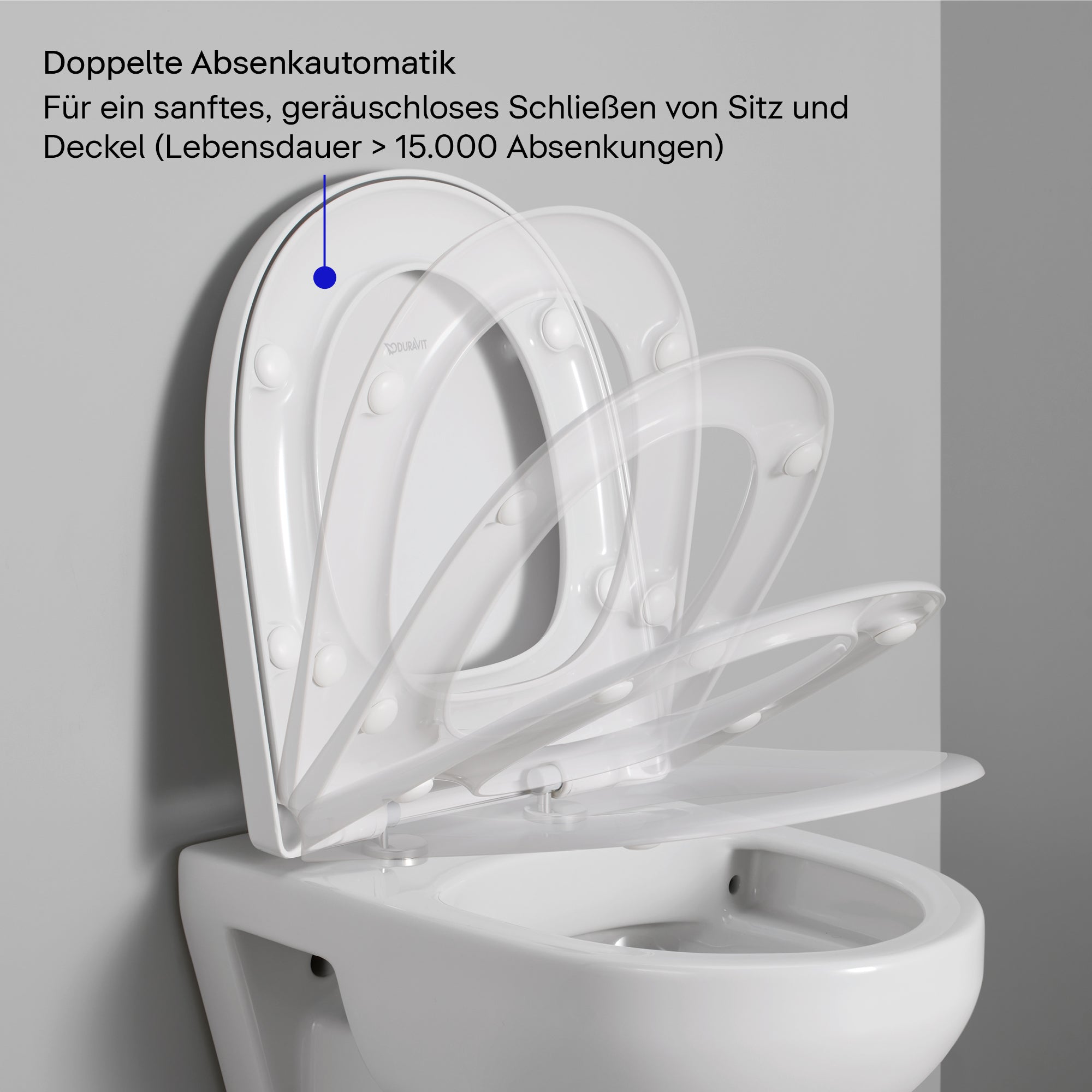 Asiento de WC Universal Duravit Univavo con cierre amortiguado, redondo