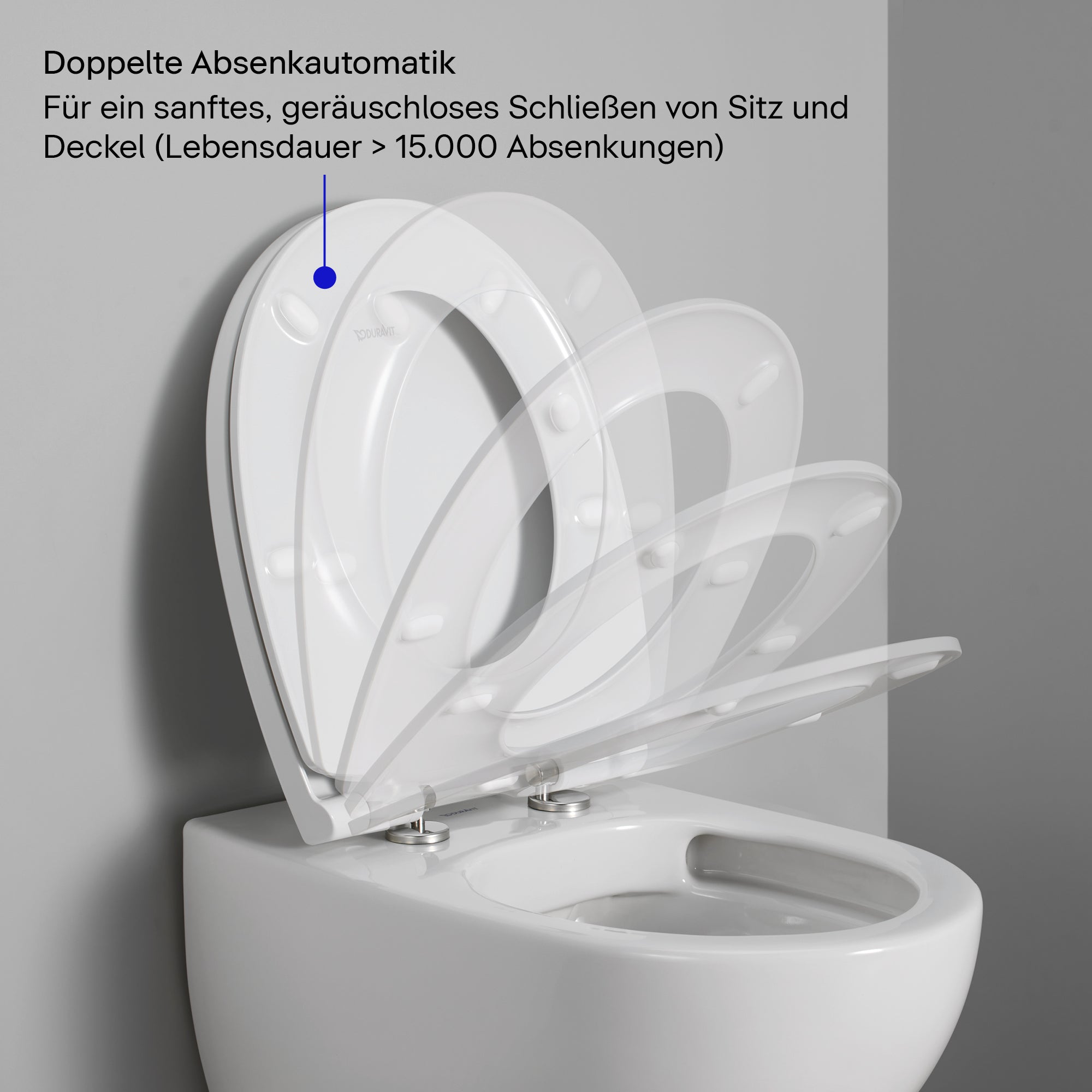 Asiento de inodoro universal Duravit Univavo con cierre amortiguado