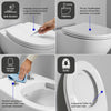 Asiento de inodoro universal Duravit Univavo con cierre amortiguado