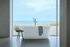 Bañera exenta Duravit Soleil de DuroCast Plus (fundición mineral), 160x80 cm, blanco mate