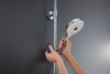 Sistema de ducha Duravit con termostato y repisa de vidrio