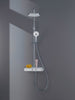 Sistema de ducha Duravit con termostato y repisa de vidrio