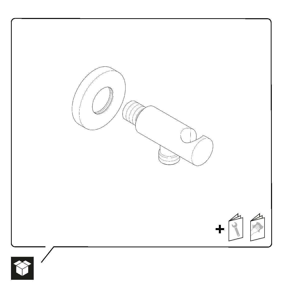 Duravit Universal codo de pared con soporte para ducha