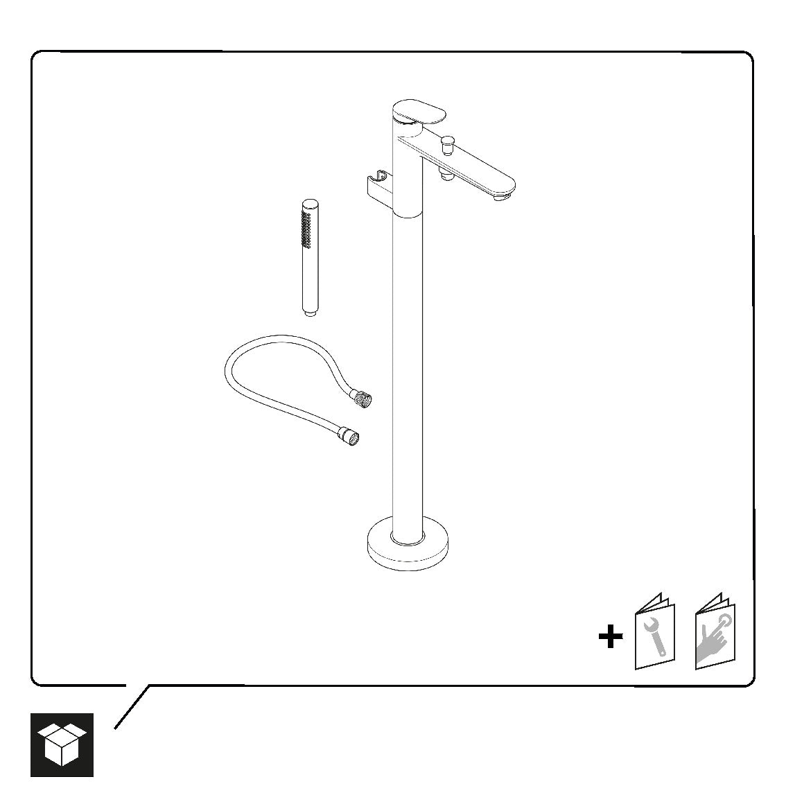 Duravit Wave Mezclador monomando de bañera de pie - color seleccionable