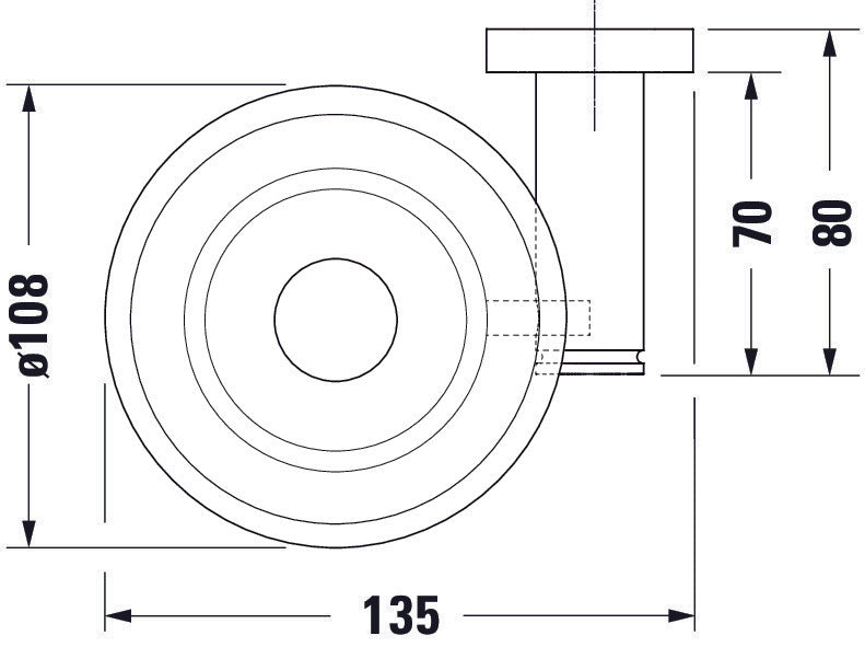 Duravit D-Code jabonera Ø10 cm para 1 jabón