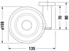 Duravit D-Code jabonera Ø10 cm para 1 jabón