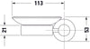 Duravit D-Code jabonera Ø10 cm para 1 jabón