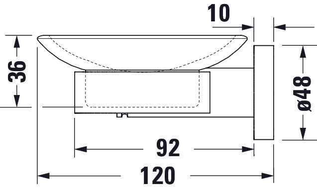 Duravit D-Code jabonera Ø10 cm para 1 jabón