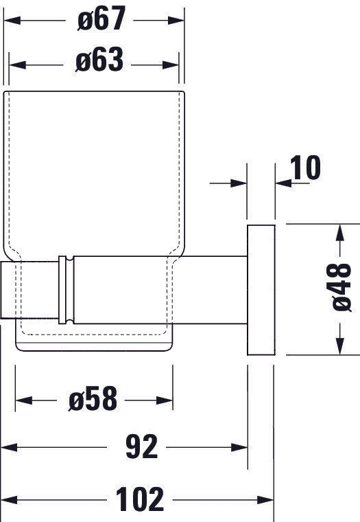 Duravit D-Code vaso para cepillos de dientes