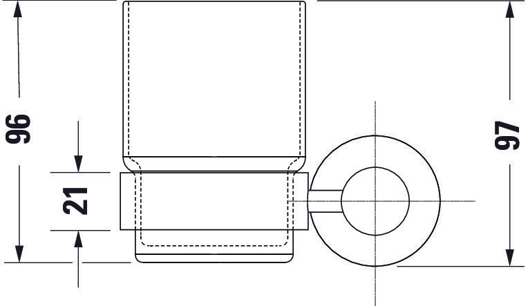 Duravit D-Code vaso para cepillos de dientes