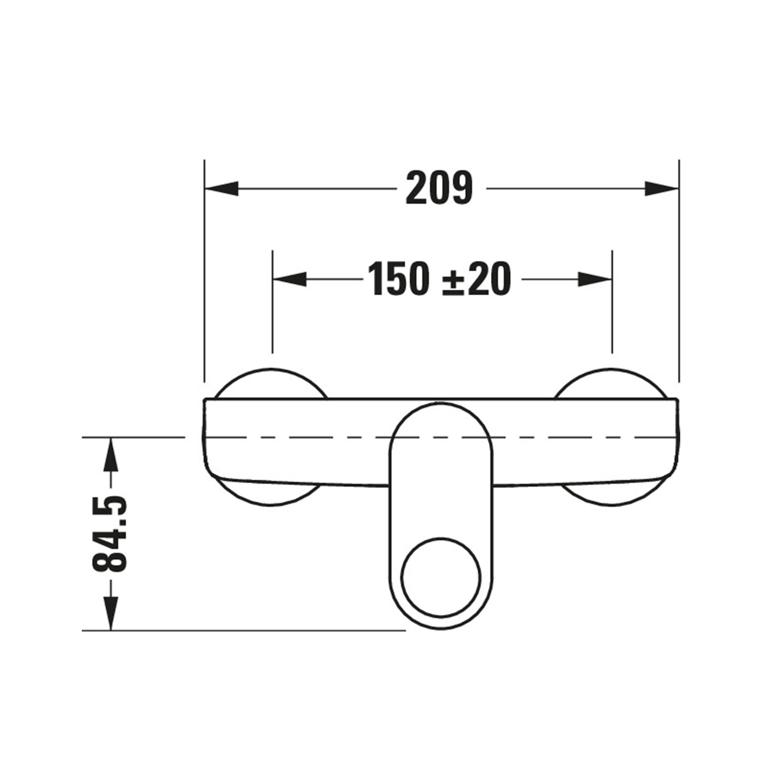 Duravit B.3 mezclador de ducha, de superficie, 1 consumidor, cromo