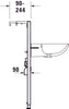 Elemento de lavabo DuraSystem, estándar, 500x170x1148mm