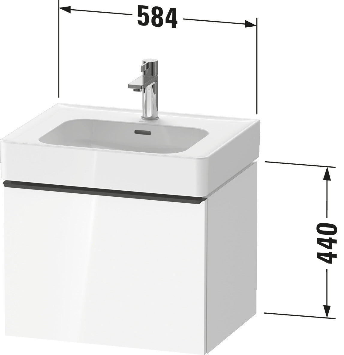 Conjunto de muebles de baño Duravit Soleil - 60 cm 