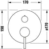 Mezclador monomando empotrado de ducha Circle de Duravit