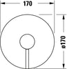 Mezclador monomando empotrado de ducha Circle de Duravit