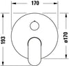 Duravit Wave mezclador monomando para bañera empotrado