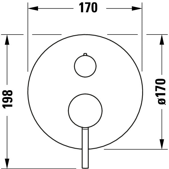 Duravit Circle mezclador monomando empotrado para bañera