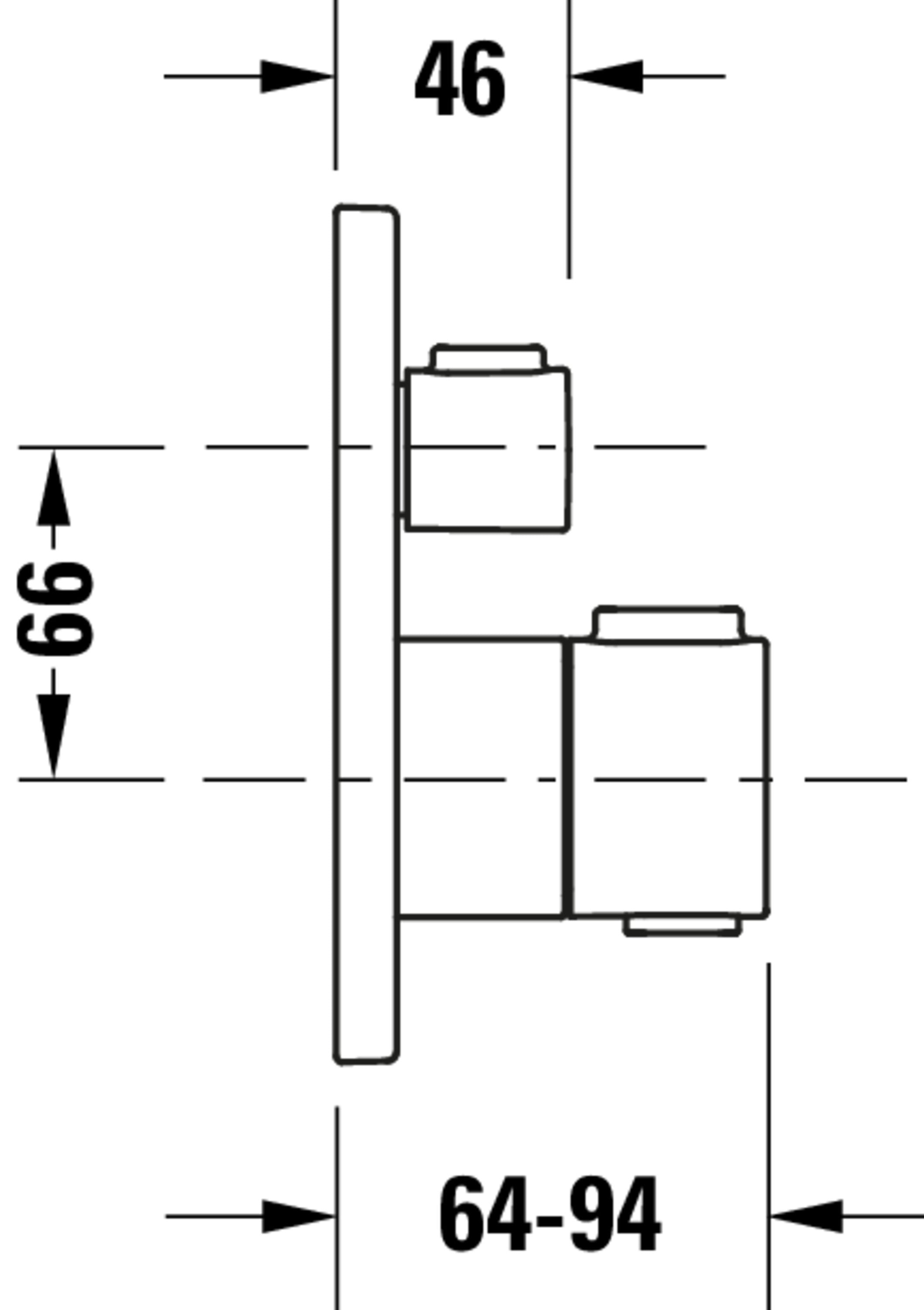 Grifería para bañera Duravit con termostato