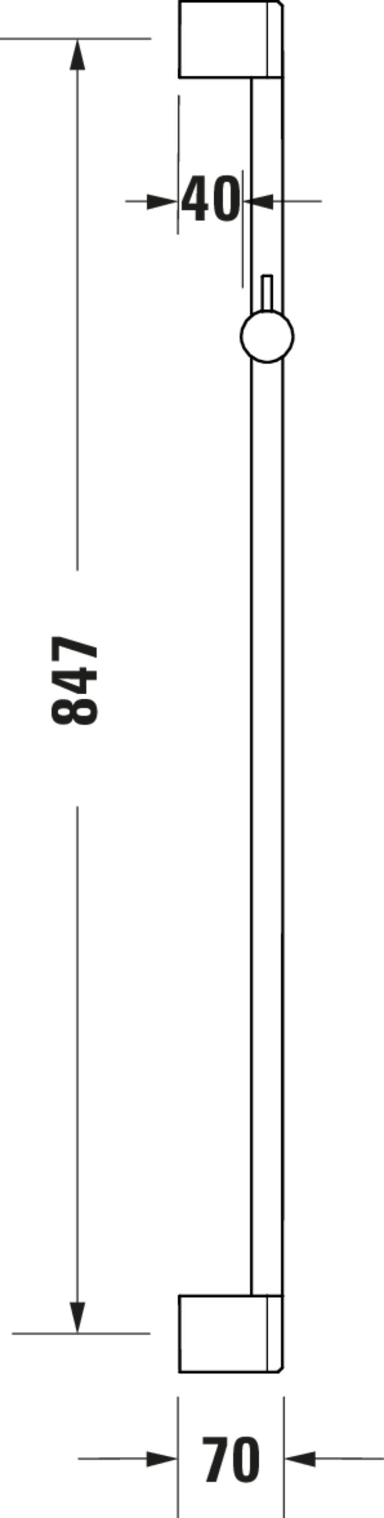 Grifería de ducha vista Duravit Wave con mezclador monomando para ducha