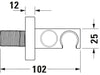 Duravit Universal codo de pared con soporte para ducha