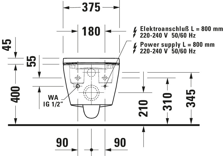 Duravit Soleil Inodoro con ducha