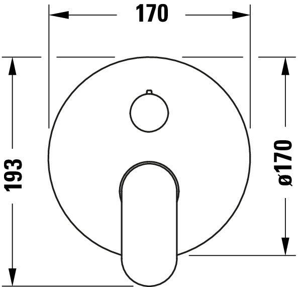 Duravit Wave mezclador monomando para bañera empotrado