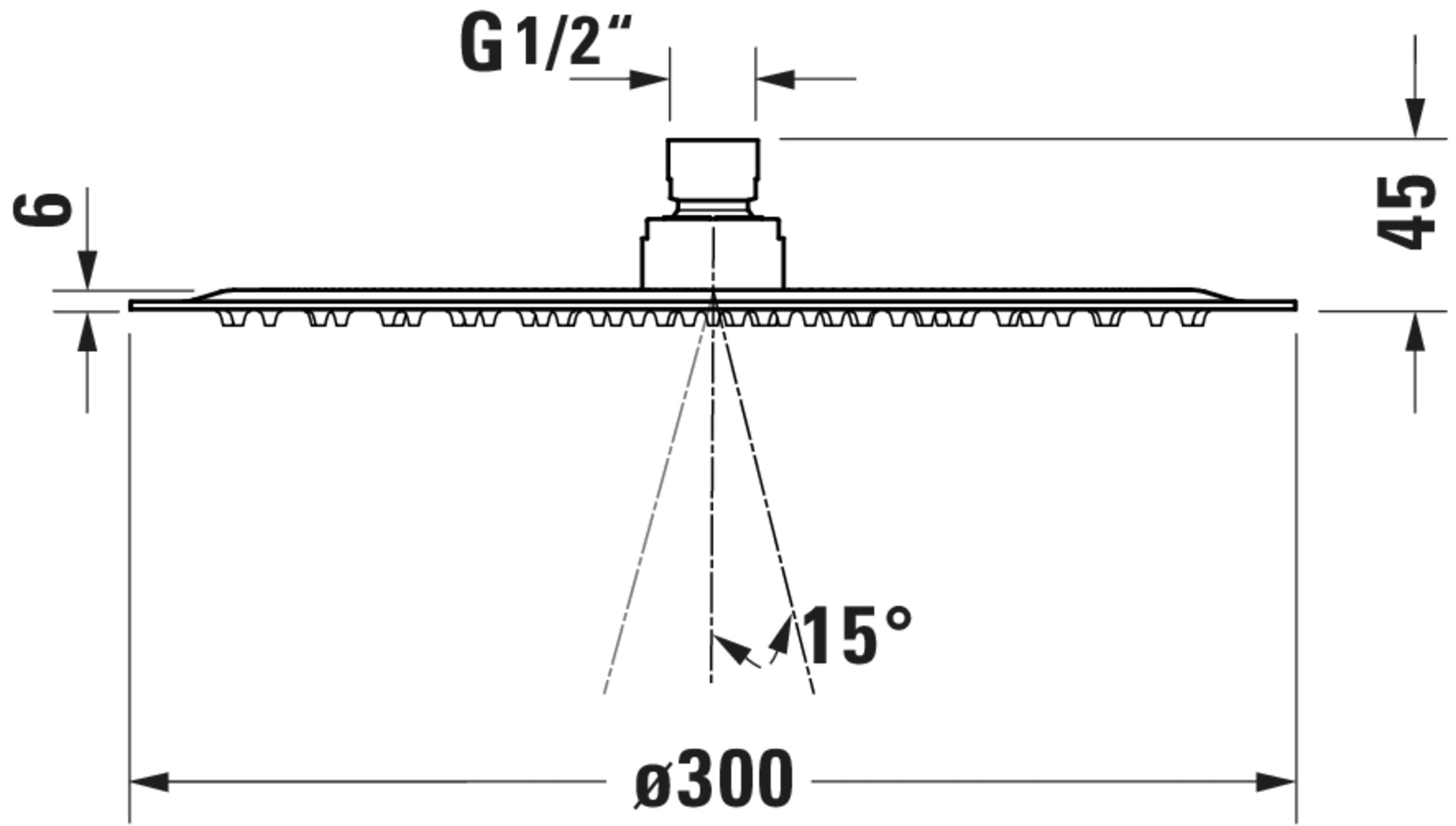 Cabezal de ducha Duravit 1jet 300