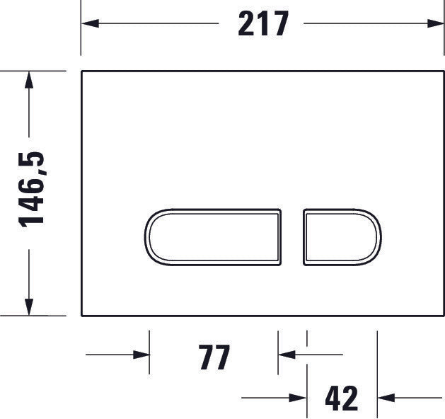 Duravit DuraSystem placa de accionamiento mecánico para WC 