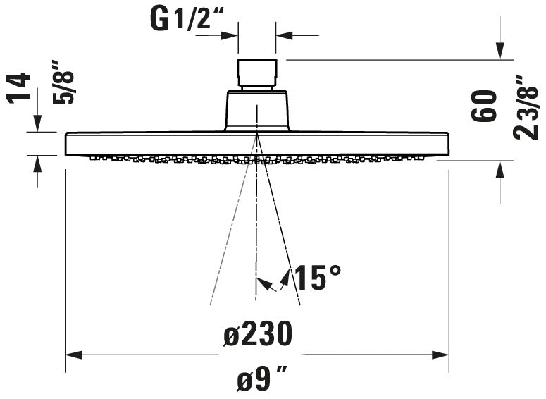 Duravit Universal ducha de cabeza